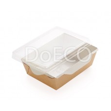 Контейнер бумажный для салата и горячих блюд с прозрачной крышкой ECO OPSALAD