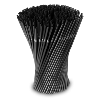 Трубочки для коктейля d=5 мм I=210 мм, гофрированные черные